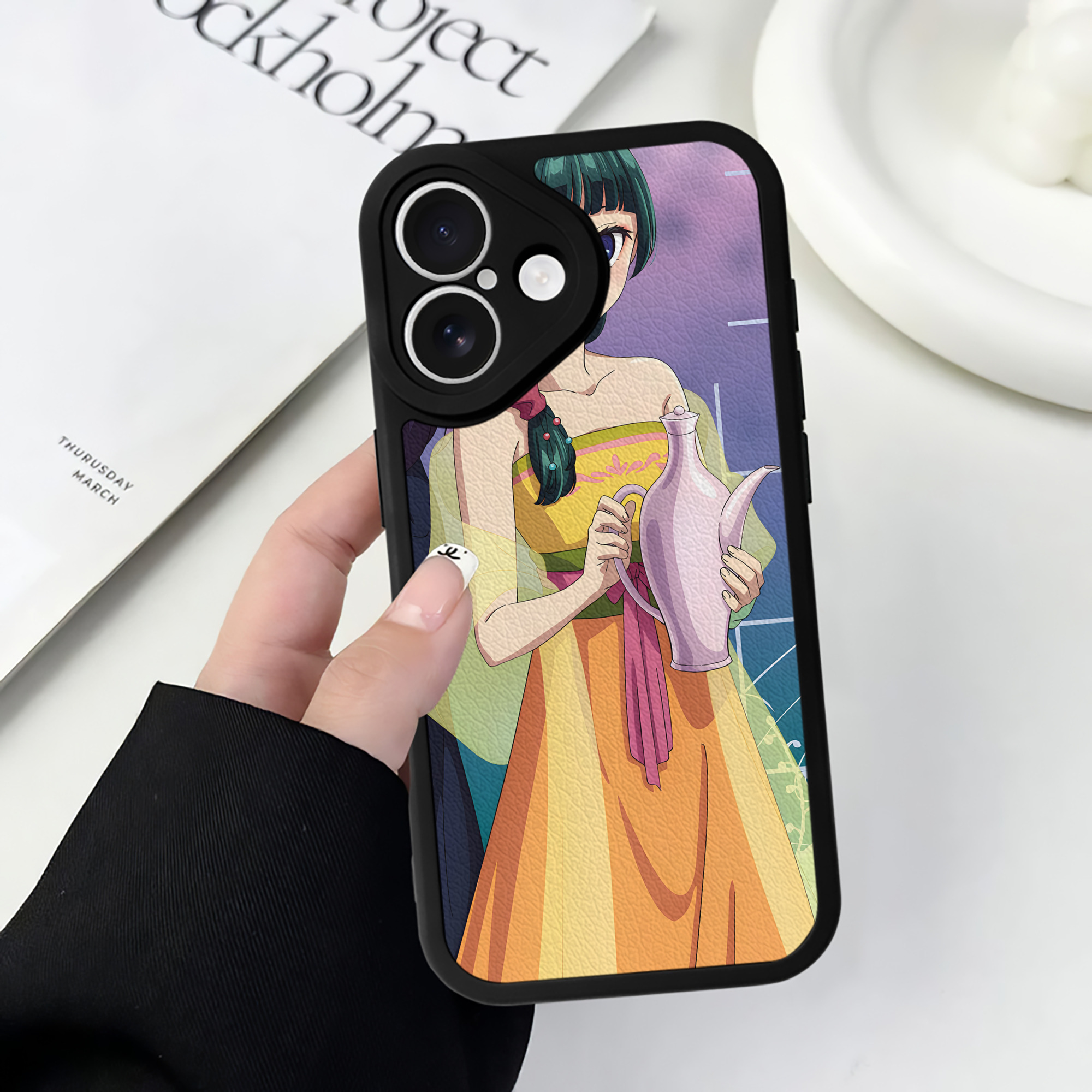 （画像用） 薬屋のひとりごと The Apothecary Diaries 【iPhone 16シリーズ対応】シリコンスマホケース（レザー調） 材質：シリコン
